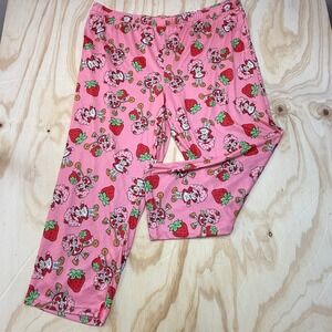 Strawberry Shortcake Pink Pajama Pants Womens Plus 22W 24W 3XL Character Print